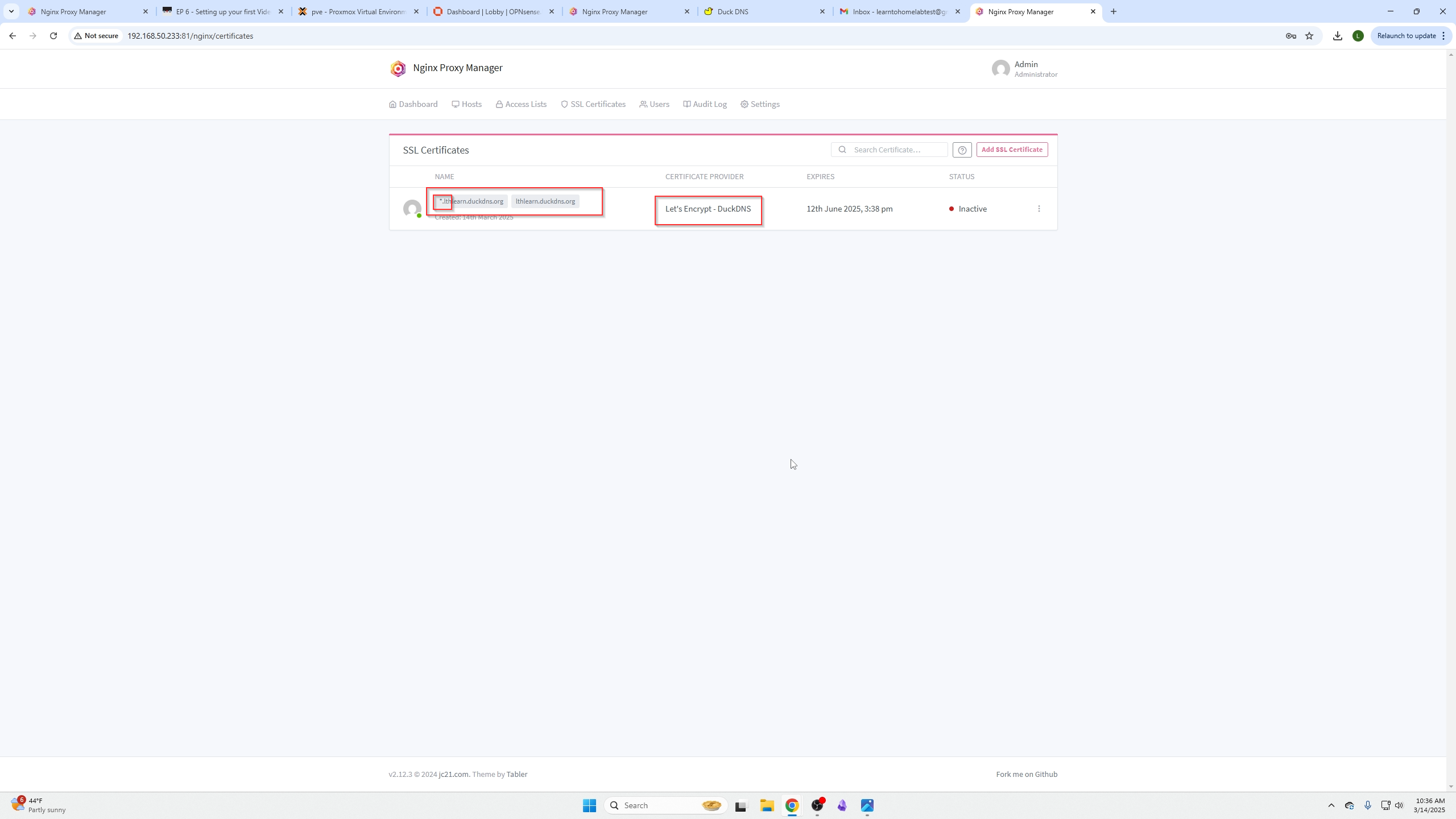 How to Setup The Nginx Proxy Manager and DuckDNS for Local SSL ...